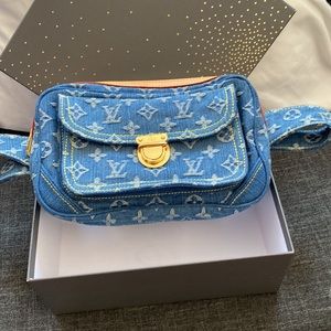 Louis Vuitton Blue Jean Waist Belt Bag